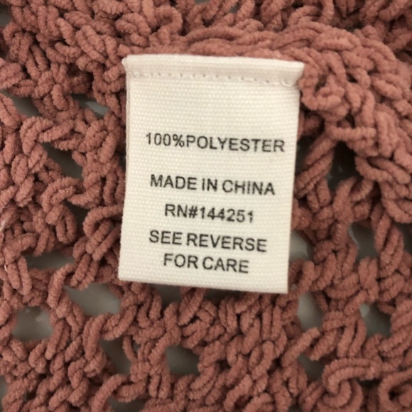 Jessica Simpson Boho Crochet Knit Sweater, Blush/Nutmeg, Woman’s X-Small - Picture 11 of 12